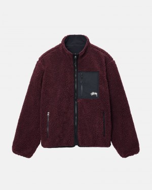 Geaca Stussy Sherpa Reversible Visinii | 52807-CWQX