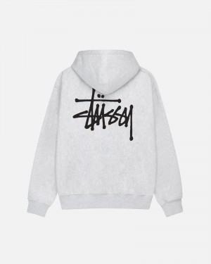 Hanorac cu Gluga Stussy Basic Gri | 04385-JLHU