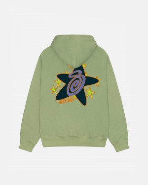 Hanorac cu Gluga Stussy Galaxy Verzi | 29863-SRDM