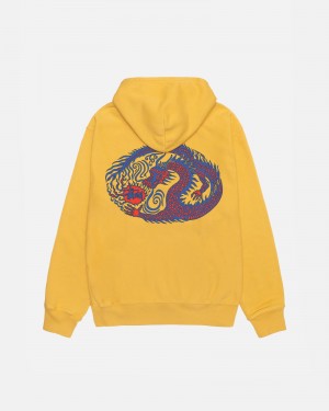 Hanorac cu Gluga Stussy Mosaic Dragon Portocalii | 85734-ZDIJ