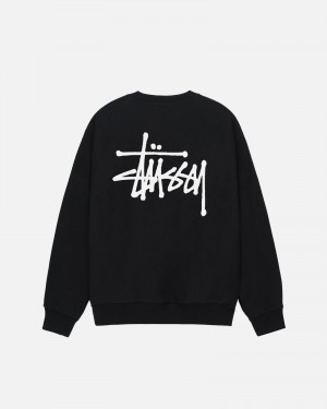 Hanorace Stussy Basic Stüssy Crew Negrii | 49185-LMQD