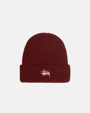 Palarie Stussy Cuff Beanie Basic Rosii Inchis | 27046-VXTZ