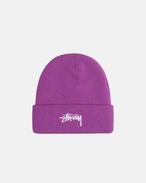 Palarie Stussy Cuff Beanie Stock Violet | 02149-DNIZ