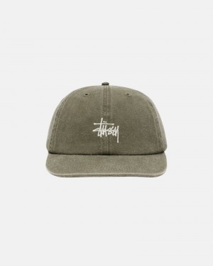 Palarie Stussy Low Pro Basic Washed Strapback Masline Verzi | 69312-EMOH