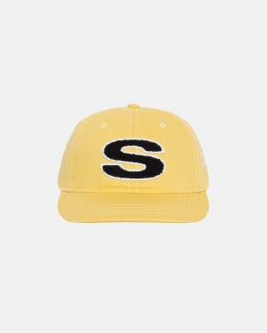 Palarie Stussy Low Pro Chenille S Snapback Muștar | 01963-JEQZ