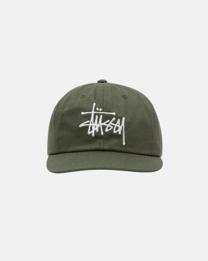 Palarie Stussy Mid-High-Depth Basic Strapback Masline Verzi | 29615-MRXN