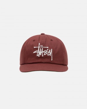 Palarie Stussy Mid-High-Depth Basic Strapback Rosii Maro | 05782-QRXV