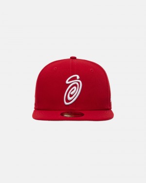 Palarie Stussy New Era 59fifty Curly S Rosii | 97451-GIHE