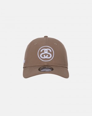 Palarie Stussy New Era 9twenty Ss Link Strapback Kaki | 52741-BOLX