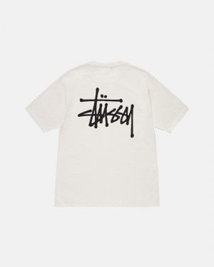 Tricouri Stussy Basic Pigment Dyed Bej | 94507-QBKD