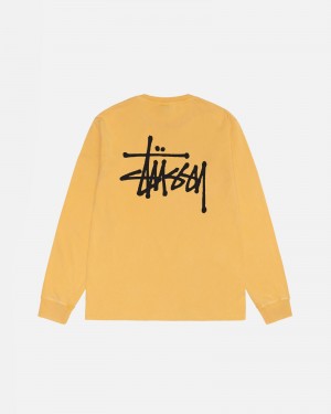 Tricouri Stussy Basic Pigment Dyed Portocalii | 01837-BDAI