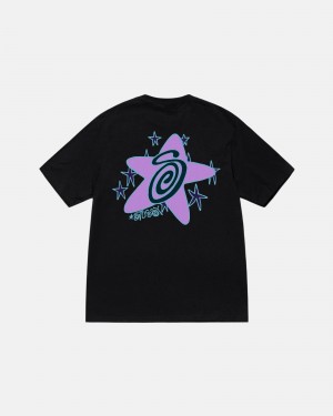 Tricouri Stussy Galaxy Negrii | 68270-CQRB