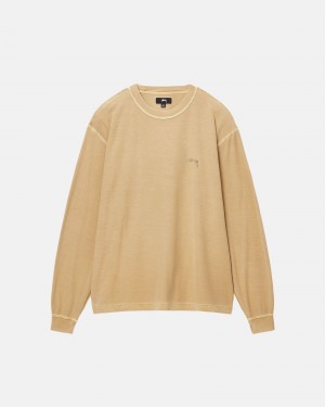 Tricouri Stussy Lazy Ls Aurii | 32061-QNZF