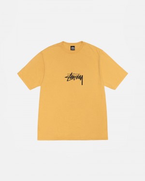 Tricouri Stussy Small Stock Pigment Dyed Portocalii | 82064-IJVM