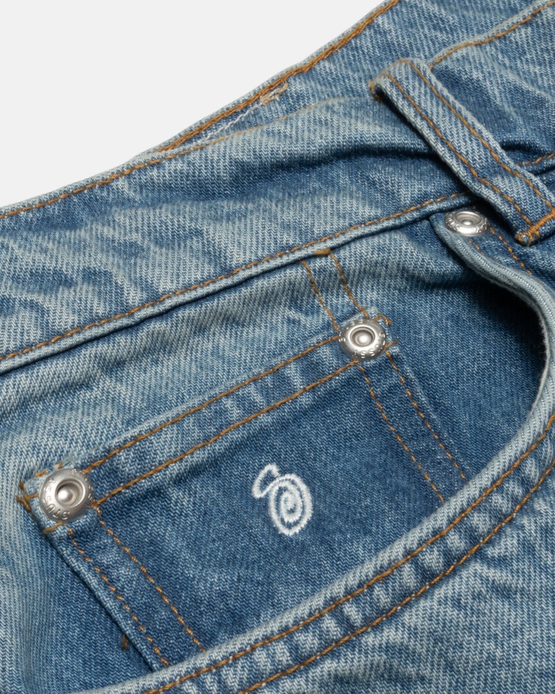 Blugi Stussy Big Ol' Denim Albastri | 63908-QWDY