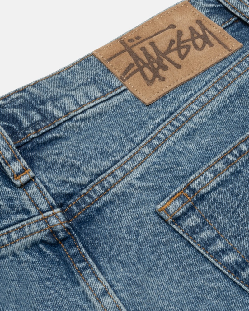 Blugi Stussy Clasici Denim Albastri | 45803-AHZN