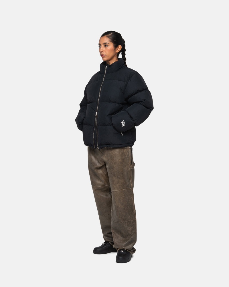 Geaca Puf Stussy Puffer Nailon Negrii | 98013-LIXY