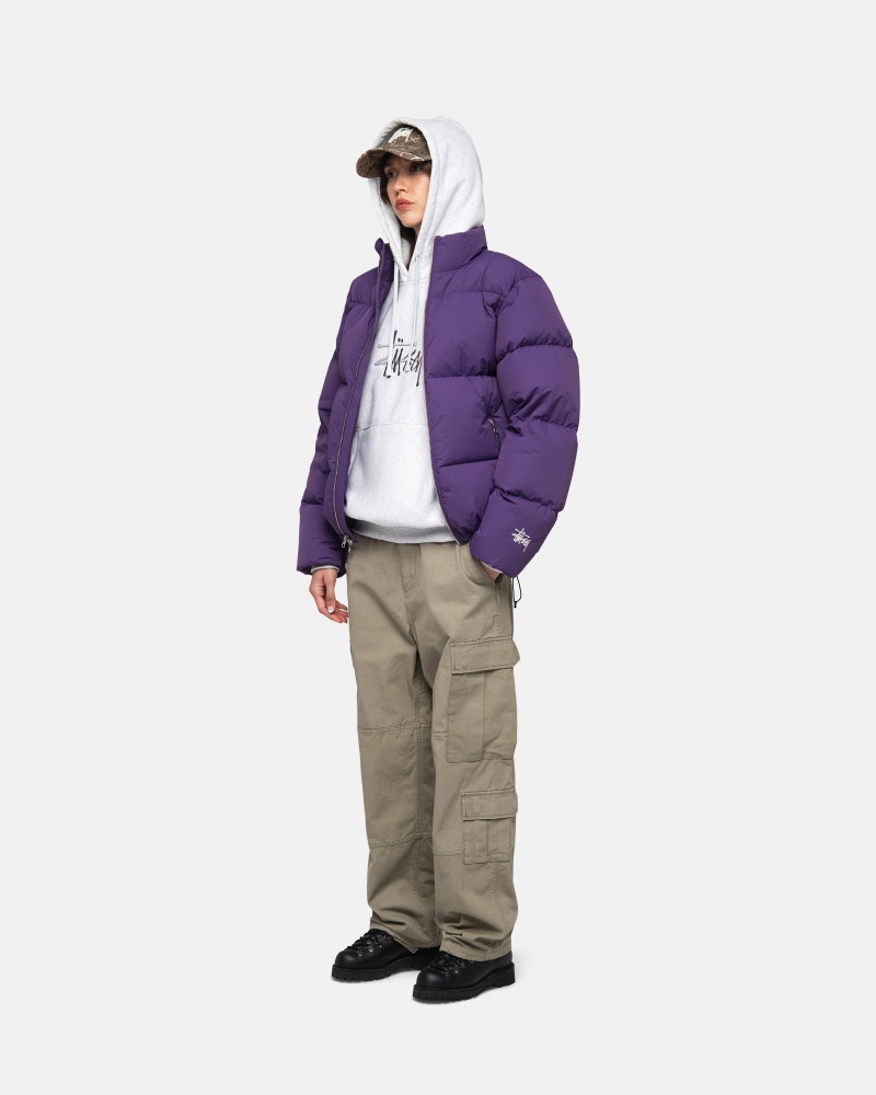 Geaca Puf Stussy Puffer Nailon Violet | 39258-ADYU