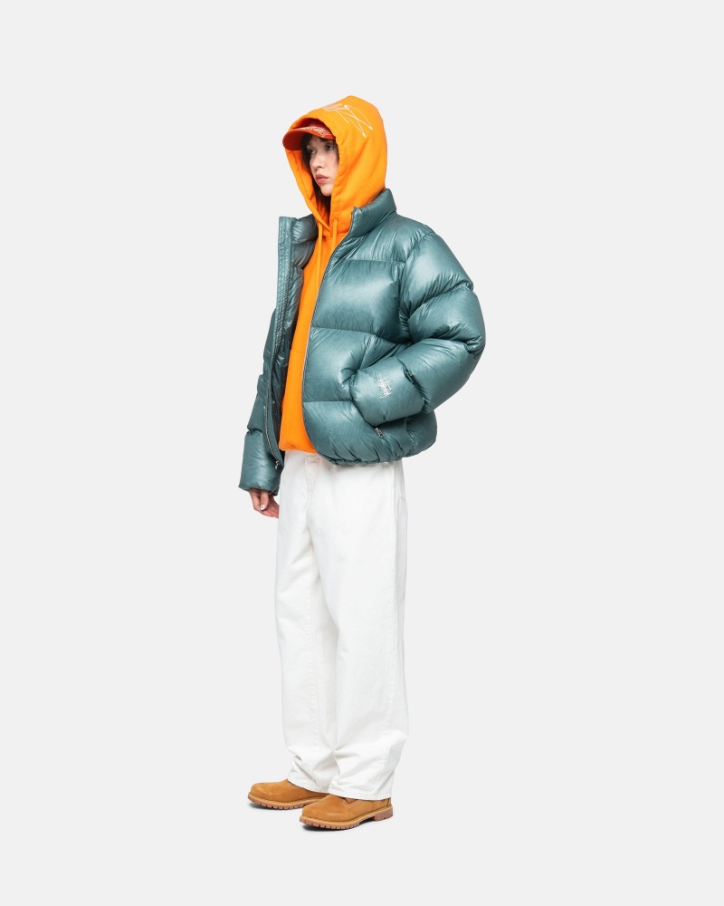 Geaca Puf Stussy Puffer Parachute Ripstop Albastri | 76539-BMFT