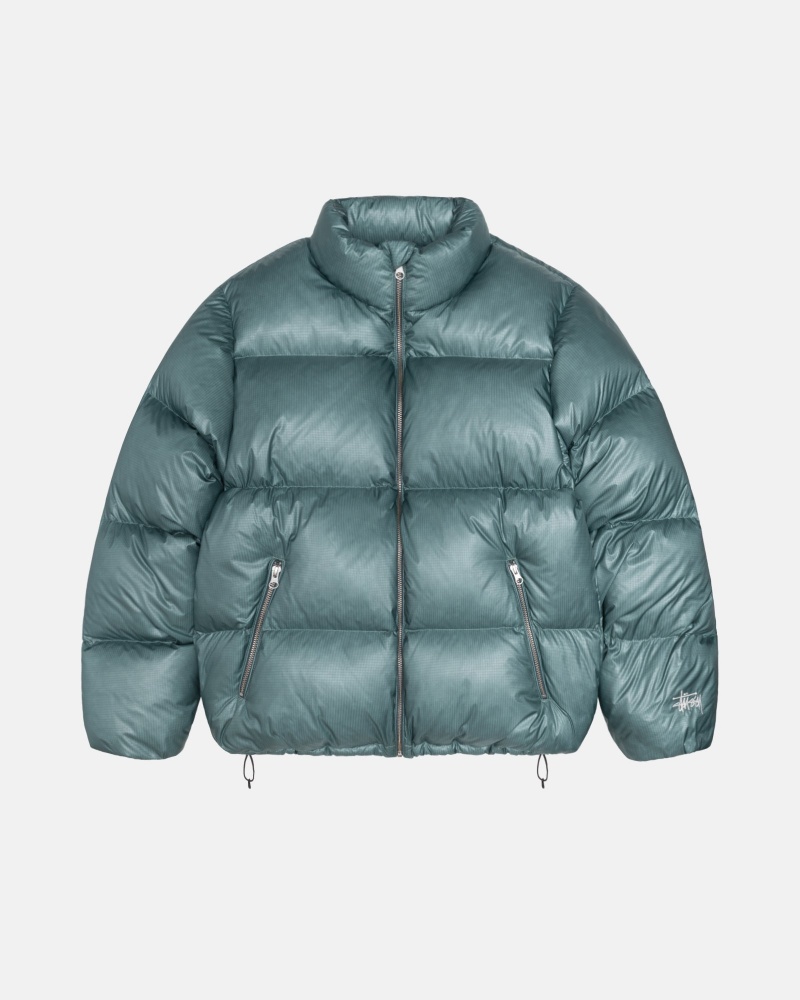 Geaca Puf Stussy Puffer Parachute Ripstop Albastri | 76539-BMFT