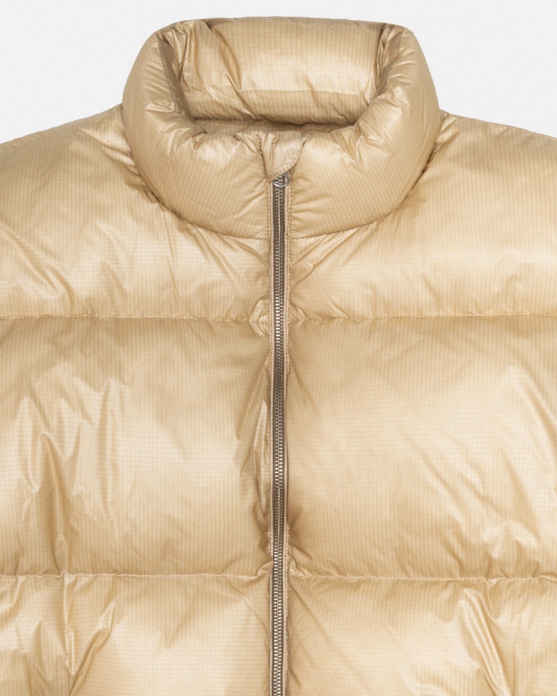 Geaca Puf Stussy Puffer Parachute Ripstop Aurii | 17053-CNZD