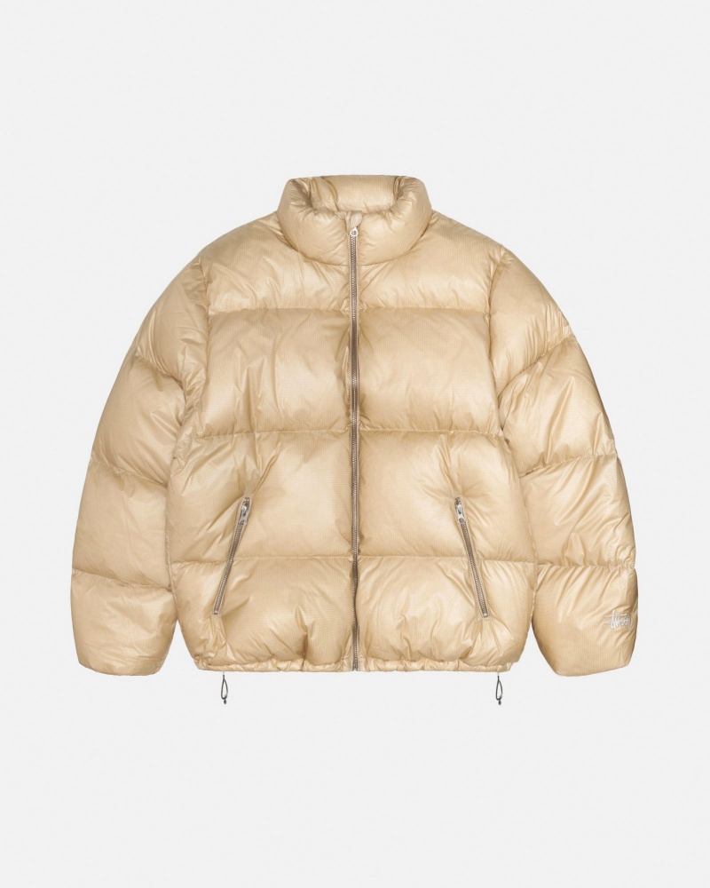 Geaca Puf Stussy Puffer Parachute Ripstop Aurii | 17053-CNZD