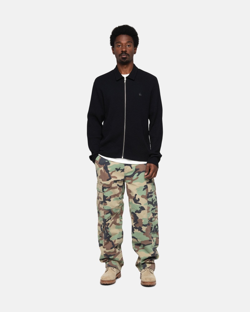 Geaca Stussy Big Thermal Zip Negrii | 16847-KTXF