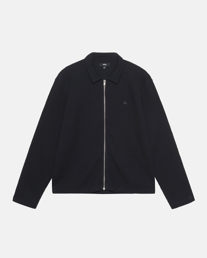 Geaca Stussy Big Thermal Zip Negrii | 16847-KTXF