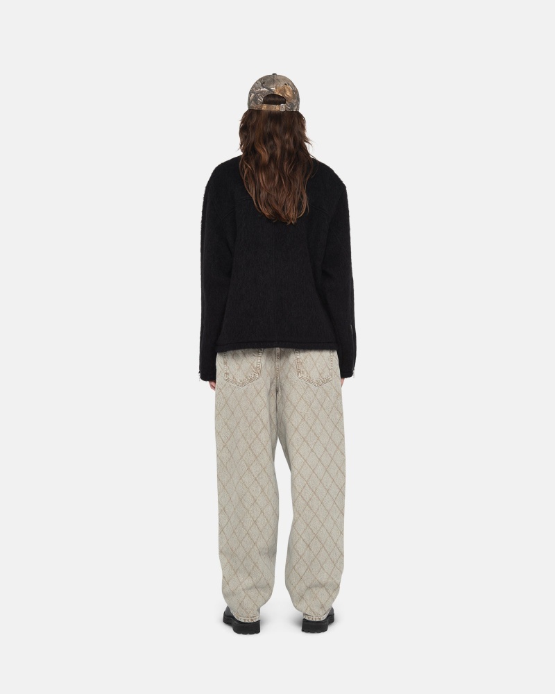 Geaca Stussy Mohair Club Negrii | 67254-GHIB