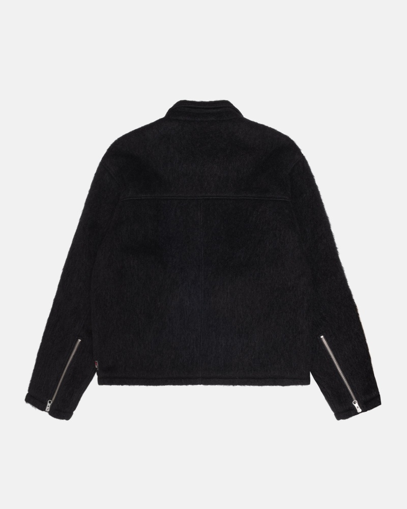 Geaca Stussy Mohair Club Negrii | 67254-GHIB