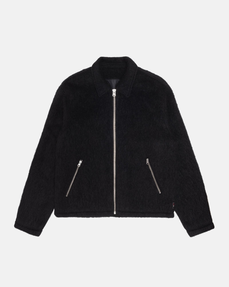 Geaca Stussy Mohair Club Negrii | 67254-GHIB