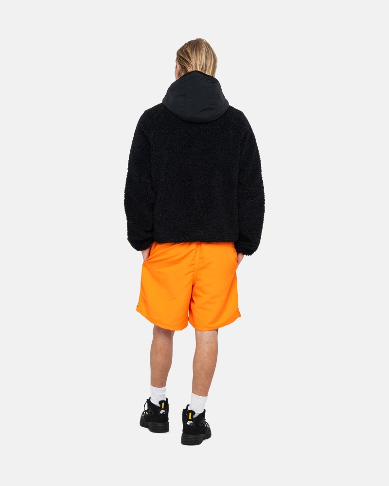 Geaca Stussy Sherpa Paneled Cu Glugă Negrii | 54731-XCZF