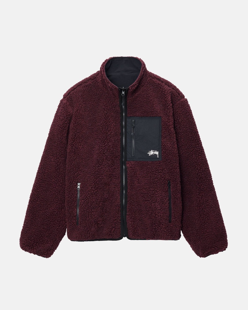 Geaca Stussy Sherpa Reversible Visinii | 52807-CWQX