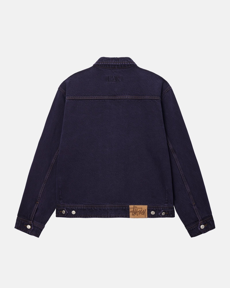 Geaca Stussy Zip Lucru Denim Bleumarin | 48062-QKIX