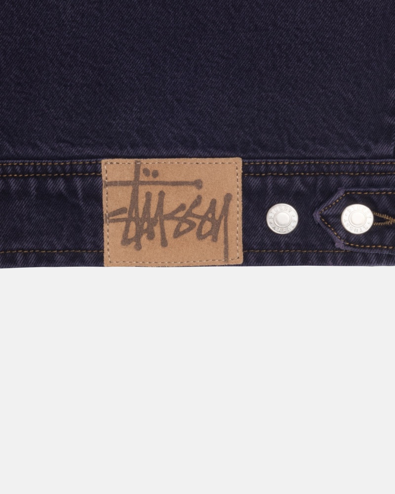 Geaca Stussy Zip Lucru Denim Bleumarin | 48062-QKIX