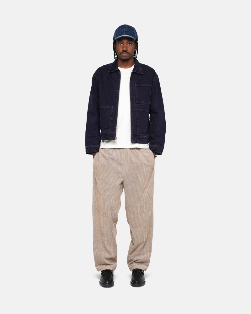 Geaca Stussy Zip Lucru Denim Bleumarin | 48062-QKIX