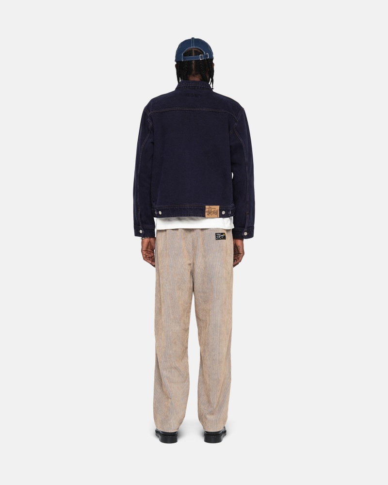 Geaca Stussy Zip Lucru Denim Bleumarin | 48062-QKIX