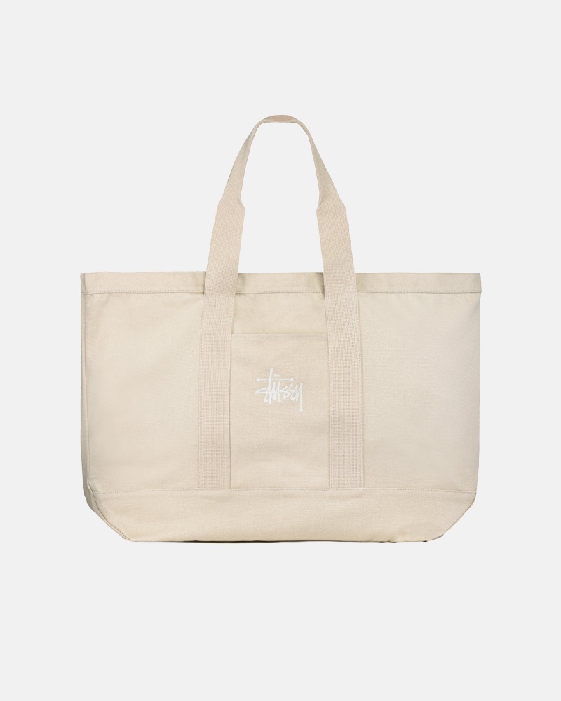 Geanta Tote Stussy Panza Extra Large Bej | 05628-EMLV