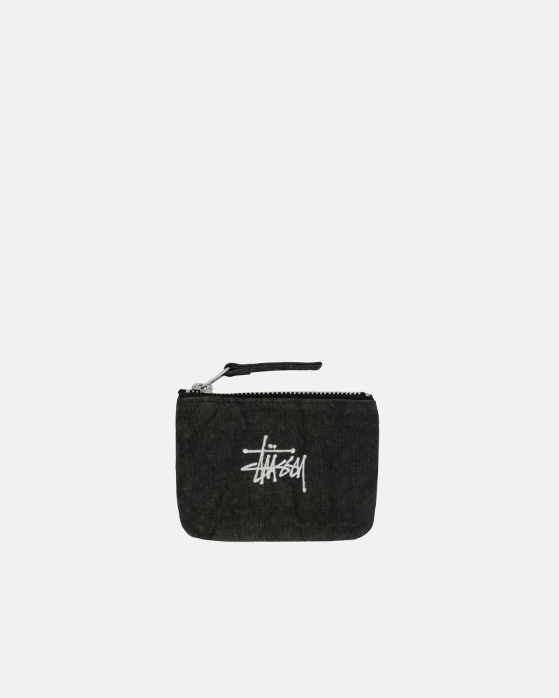 Genti Stussy Panza Coin Pouch Negrii | 93815-DHSF