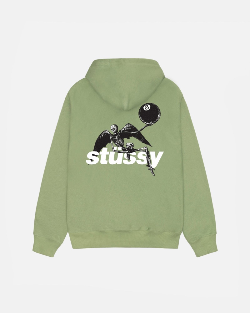 Hanorac cu Gluga Stussy Apocalypse Zip Verzi | 82034-VGPX