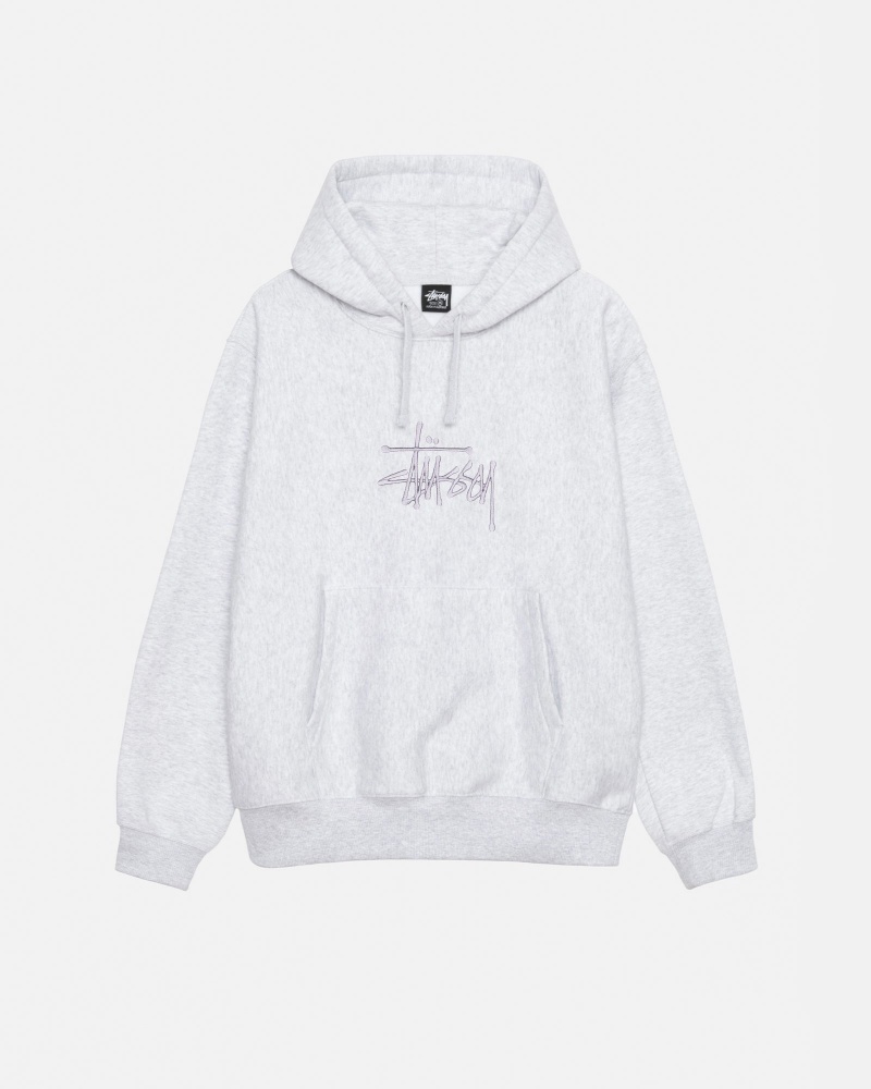 Hanorac cu Gluga Stussy Basic Applique Gri | 36972-EASJ