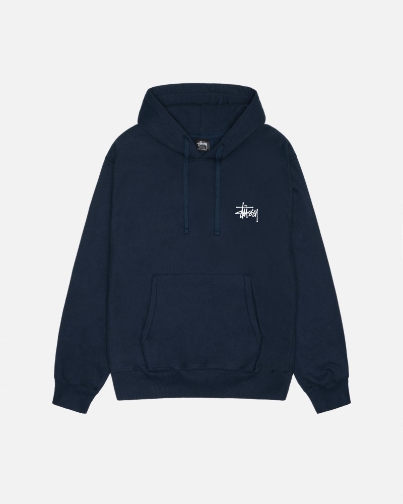 Hanorac cu Gluga Stussy Basic Bleumarin | 98516-XGSU