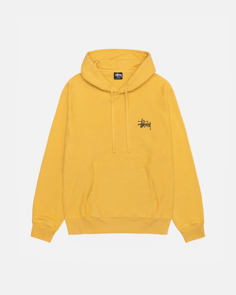 Hanorac cu Gluga Stussy Basic Pigment Dyed Portocalii | 05976-ILAV