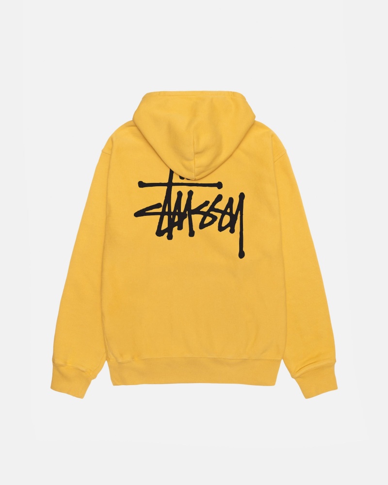 Hanorac cu Gluga Stussy Basic Pigment Dyed Portocalii | 05976-ILAV