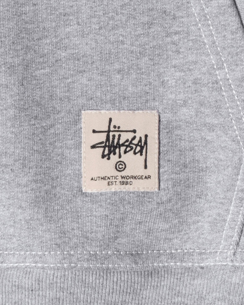 Hanorac cu Gluga Stussy Contrast Stitch Label Gri | 91236-BDTM