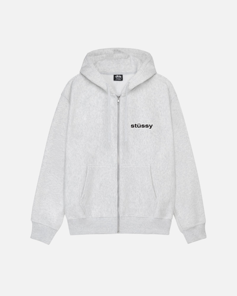 Hanorac cu Gluga Stussy Ss-Link Zip Gri | 95086-OVTA