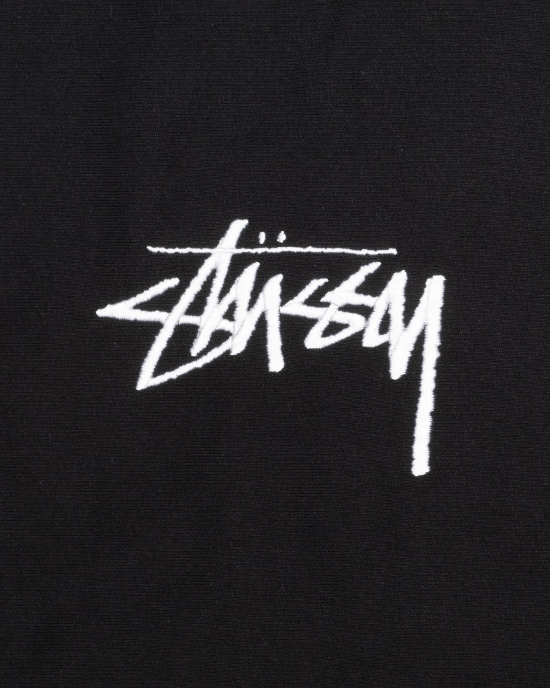 Hanorac cu Gluga Stussy Stock Logo Applique Negrii | 98317-PHEM