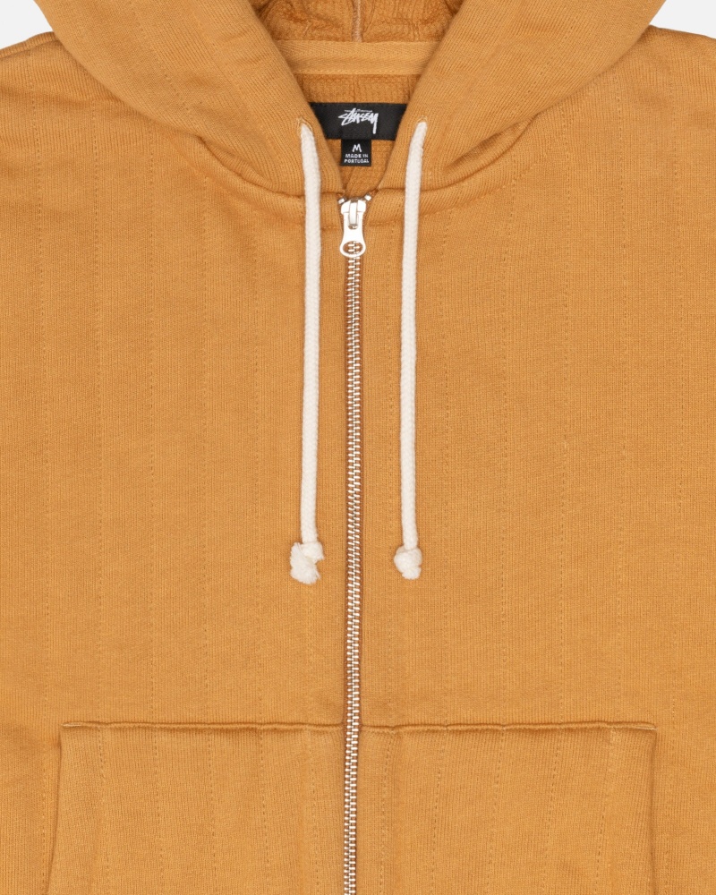 Hanorac cu Gluga Stussy Vertical Matlasat Zip Maro | 16042-QRWE