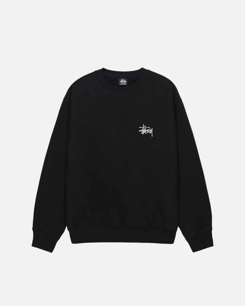 Hanorace Stussy Basic Stüssy Crew Negrii | 49185-LMQD