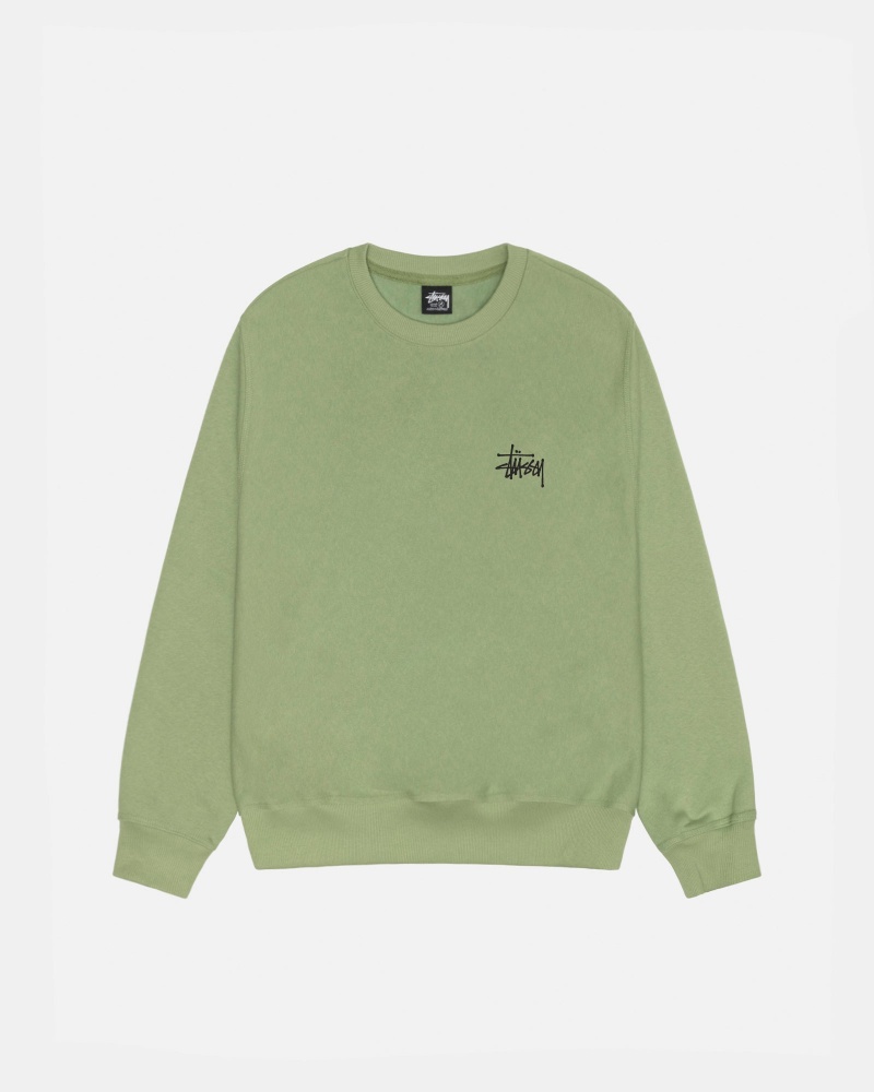 Hanorace Stussy Basic Stüssy Crew Verzi | 86912-IKJV